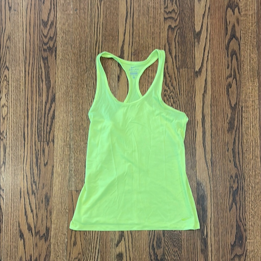Nike Neon Yellow Racerback Tank Top